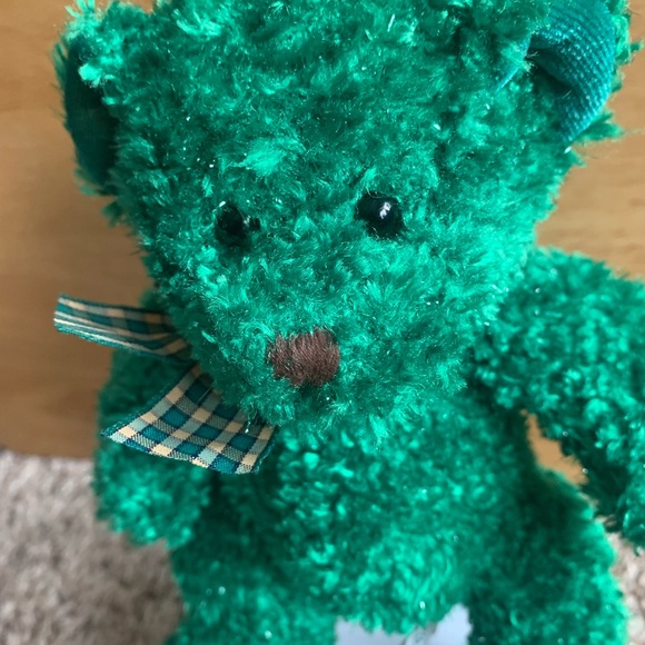 Russ Berrie & Co. Ferguson green plush bear - Picture 2 of 9